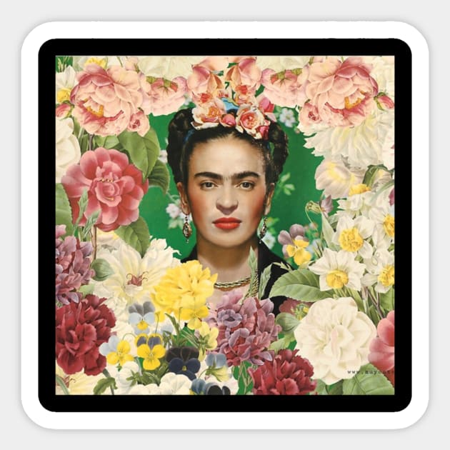 Frida Kahlo Biography Sticker by Maja Wronska